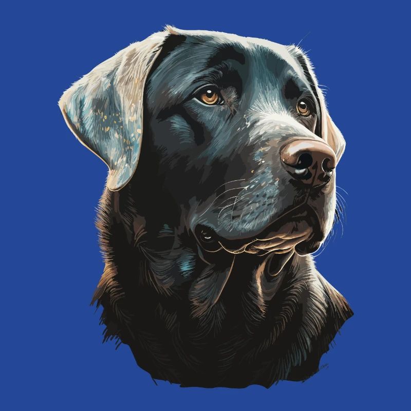 Labrador Retriever on Glowing lights