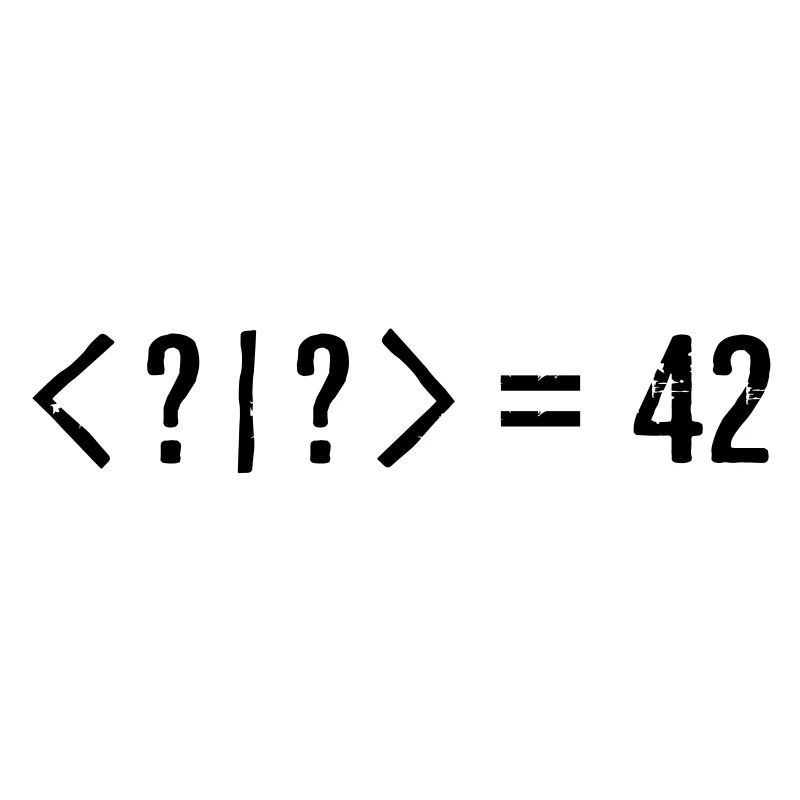 Best Quantum Joke Ever: Bra-Ket = 42 (Grunge)