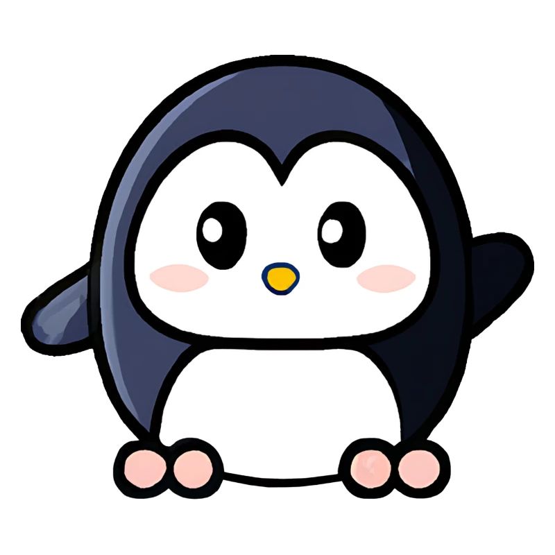 Mignon pingouin agitant