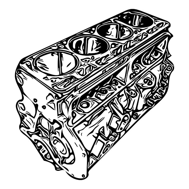 Auto Engine Block Cylinder Displacement Fan