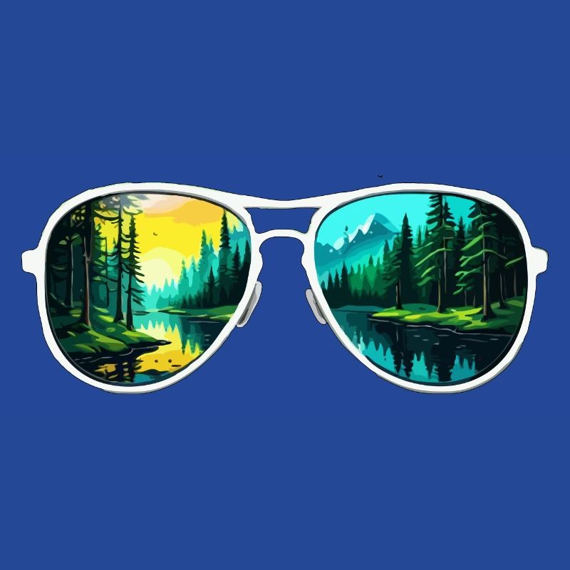 Sunglasses / Reflection / Forest / Reflection