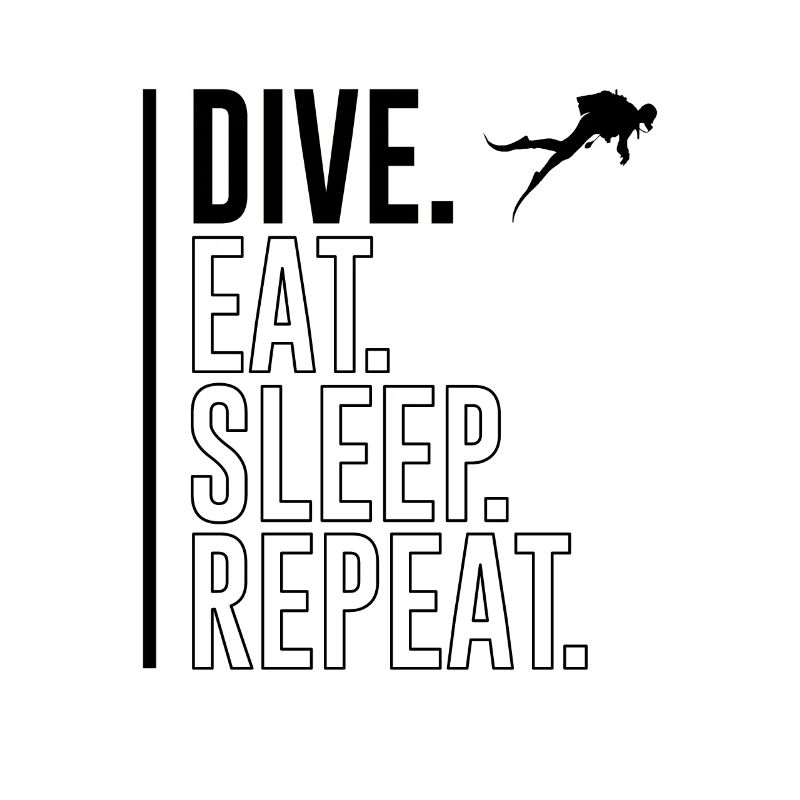 Tauchen eat Sleep dive Repeat Geschenk Spruch