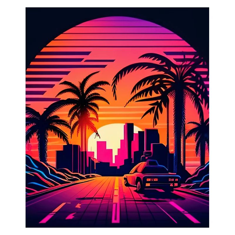 Retrowave Synthwave 80s Design