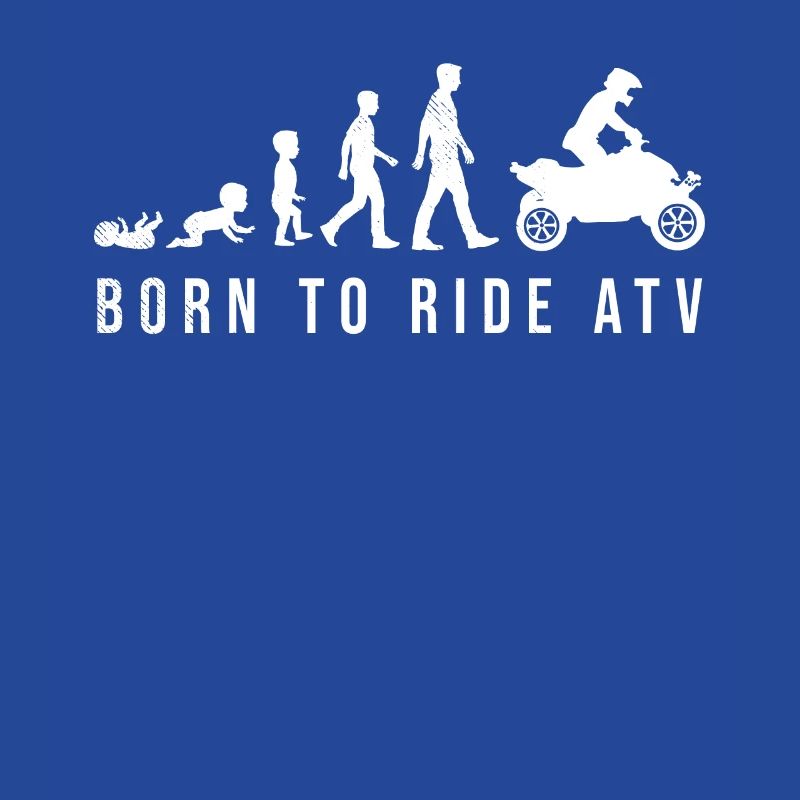 all terrain vehicles funny human evolution graphic