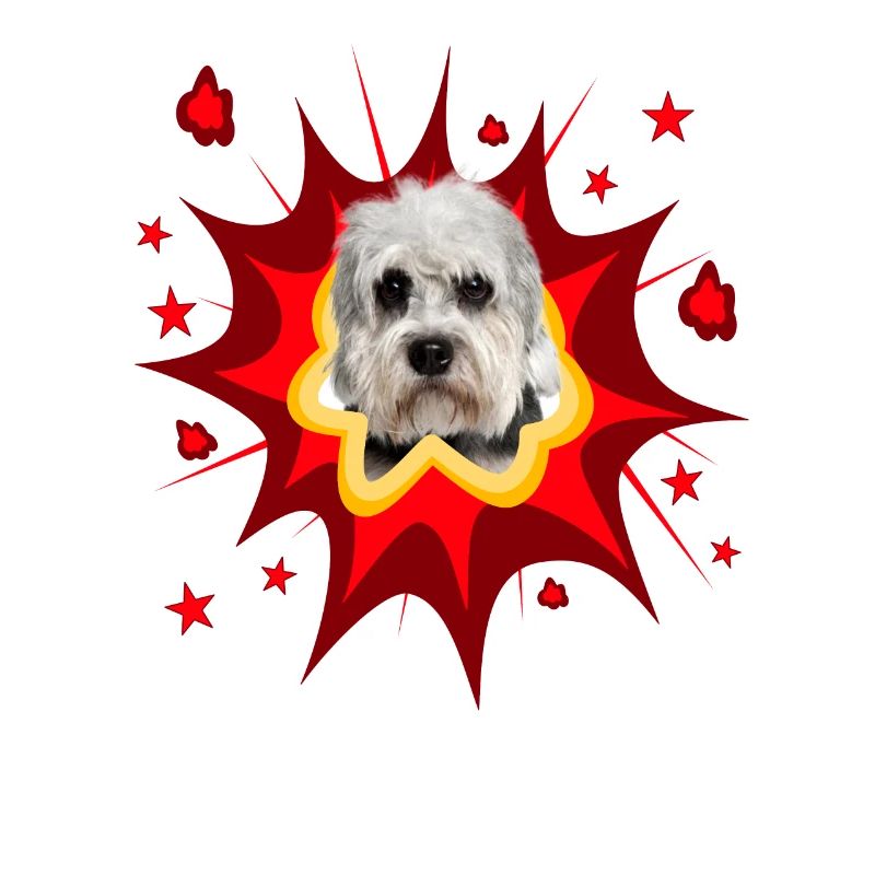 Conception de chien comique - Pow - Dandy Dinmont Terrier