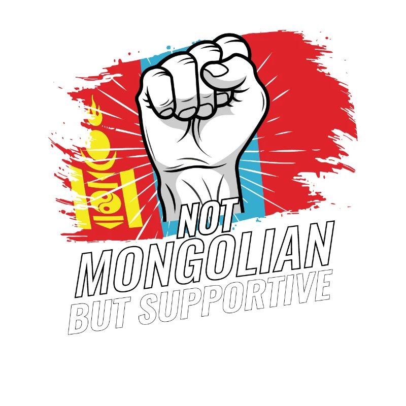 Pas mongol mais soutien au drapeau mongol
