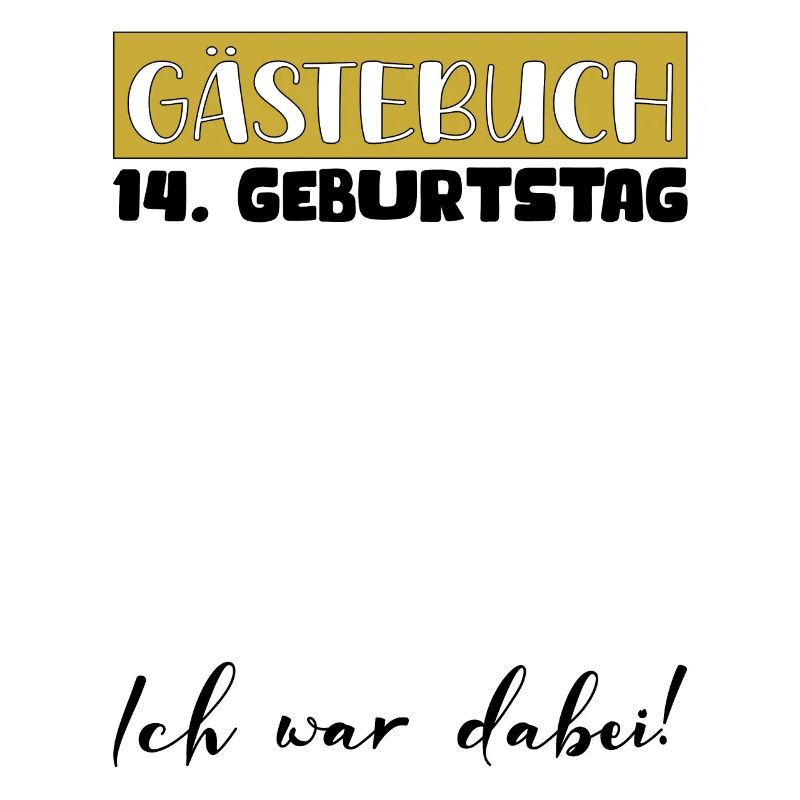 14. Geburtstag Geschenk Mädchen Jungen Gästebuch