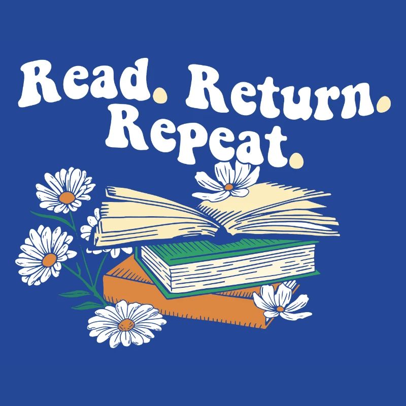 Librarian Read Return Repeat Library Worker Book