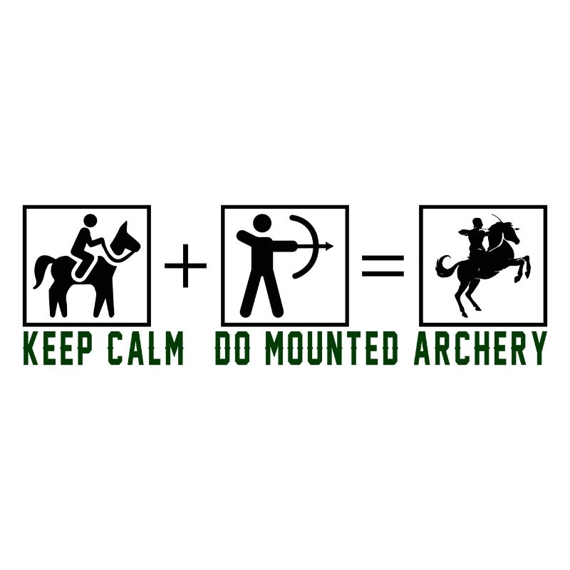 Tir à l'arc à cheval Keep Calm Do - noir