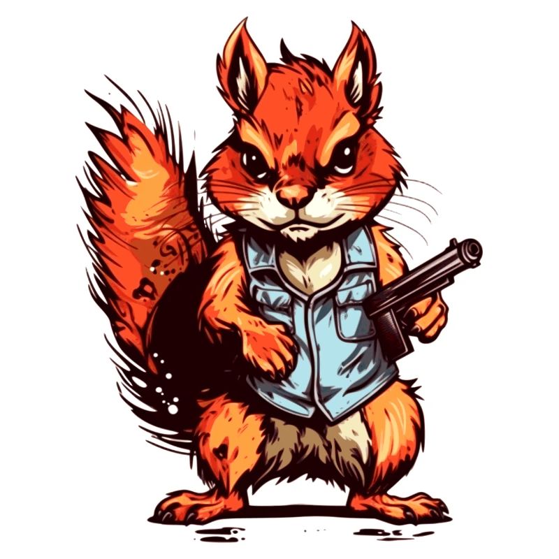 Eichhörnchen als bewaffneter Söldner