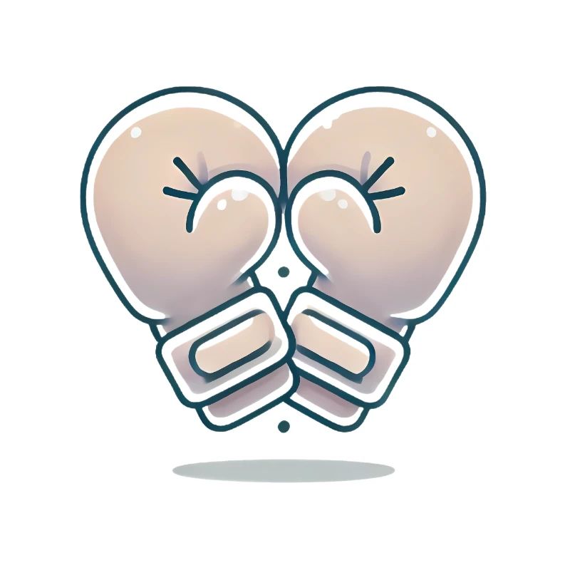 Conception de gants de boxe en forme de cœur