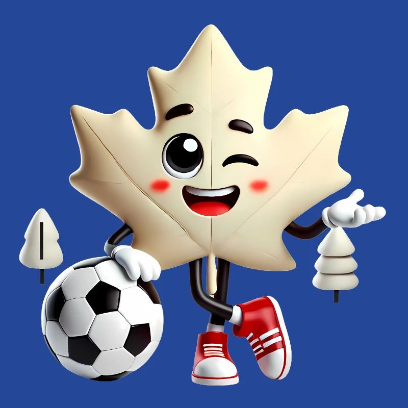 Canada Maple Leaf Soccer Mascot