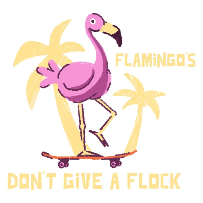 Flamingo Sommer Design mit Spruch