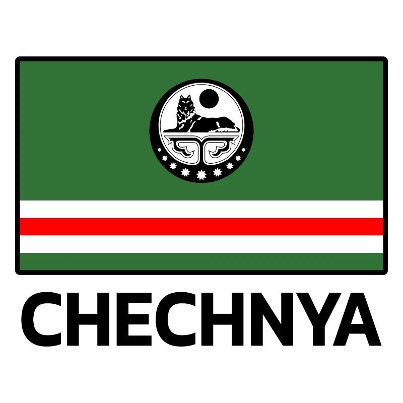 Chechnya Chechen Tschetschenien Tschetschene Flag