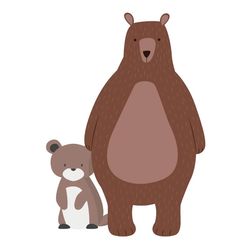 Mama Bär oder Papa Bär mit Babybär Bärchen