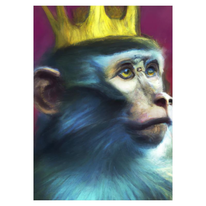 Affe mit Krone