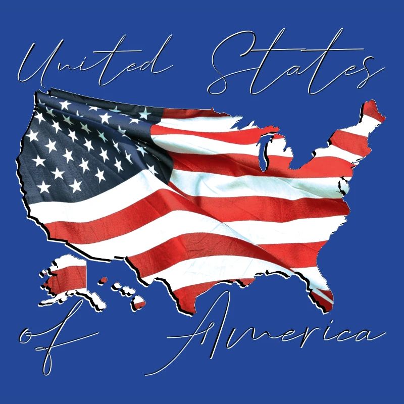 États-Unis | Drapeau réel | Flag Map Script