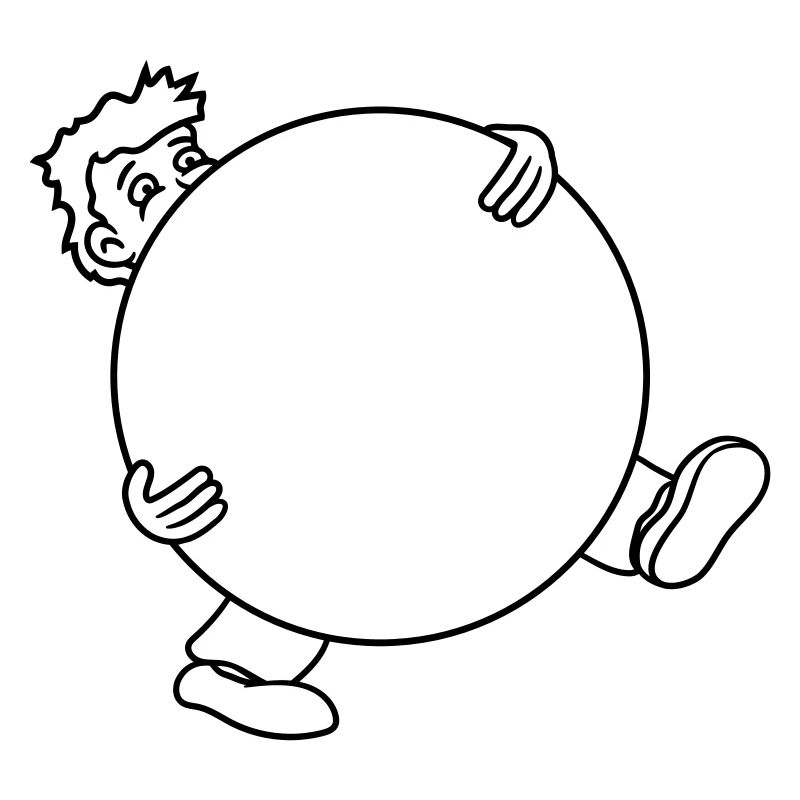 ball kugel tragen schleppen gross schwer mann figu