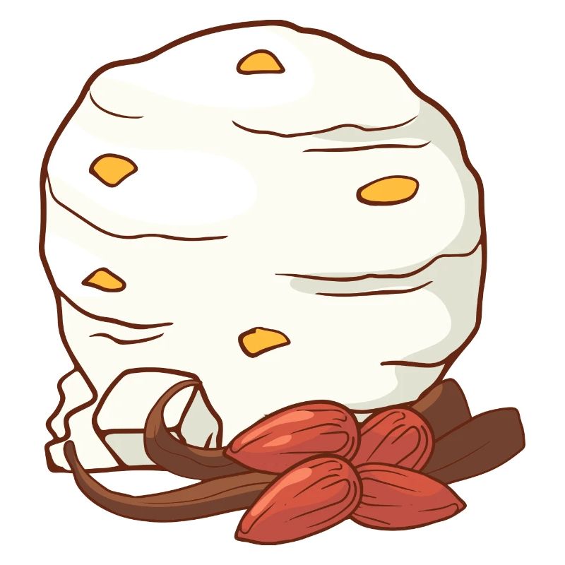 Vanille Mandel Eis Speiseeis Eiskrem Eiscreme