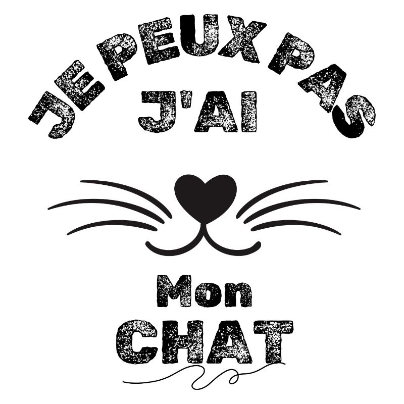 tee shirt chat humour j peux pas chat craquant