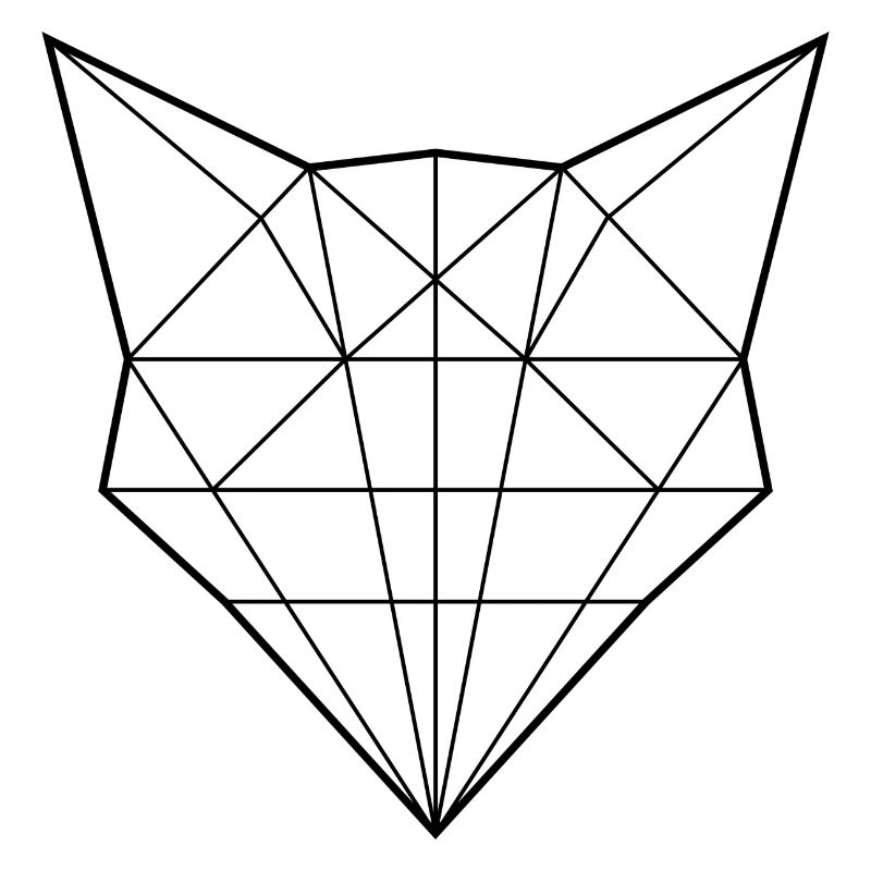 Fox in lines (Outline)