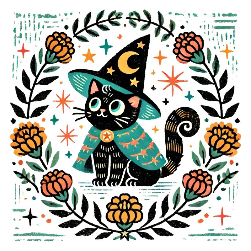 Zauberer Katze
