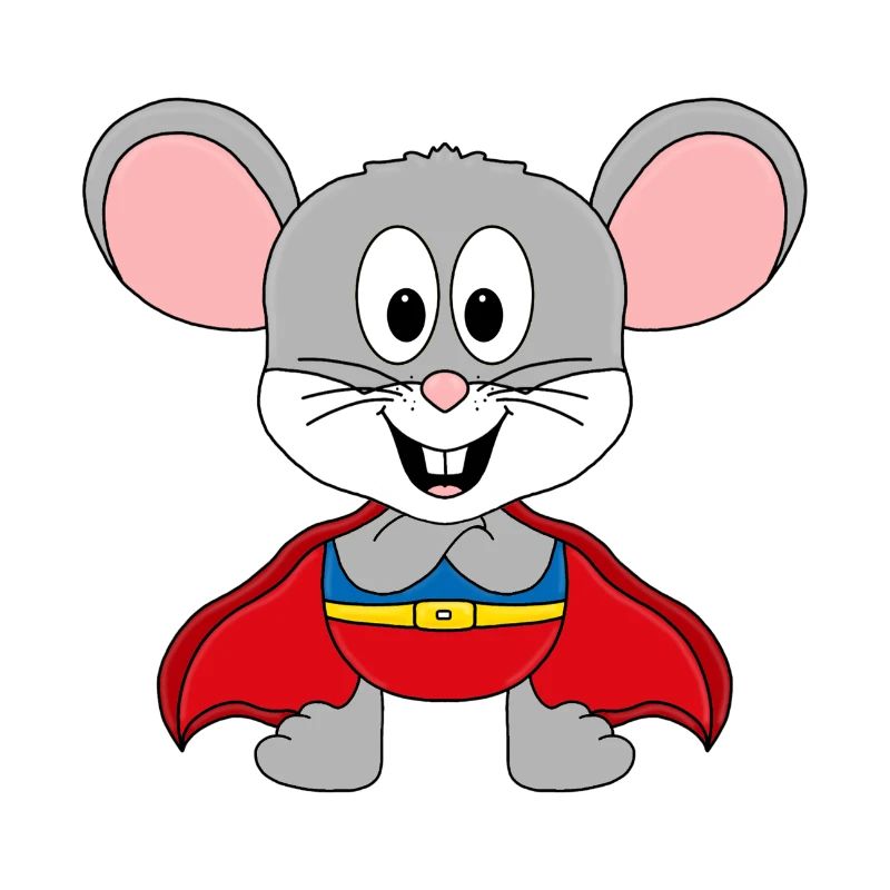 MAUS - MOUSE - SUPERHELD - SUPERHERO - KINDER