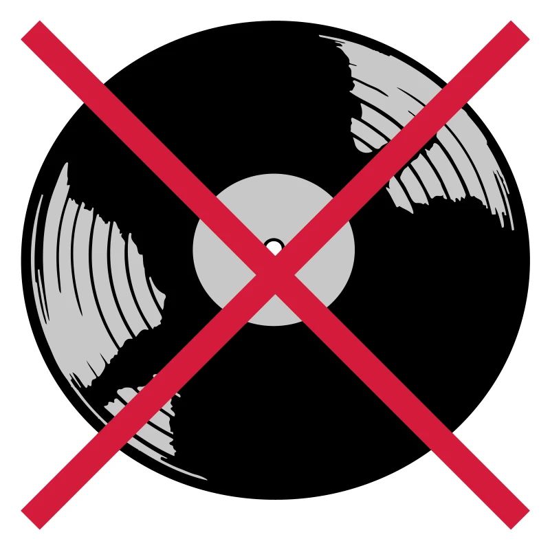 Musique de disque vinyle interdite