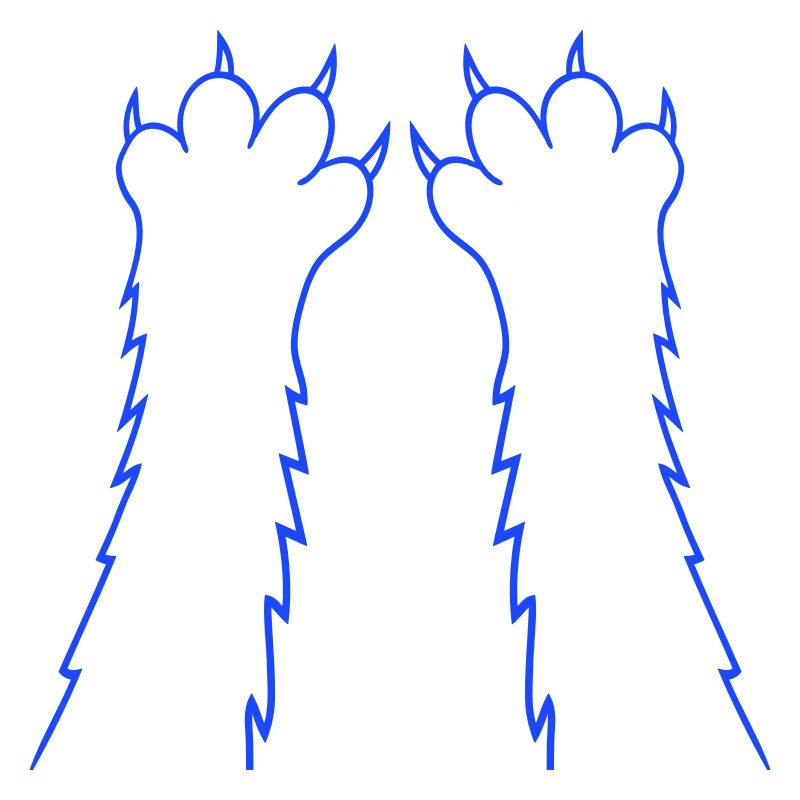 Chats, griffes, pattes, pattes, griffes acérées, grattage