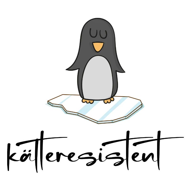Eisbaden kälteresistenter Eisbader-Pinguin