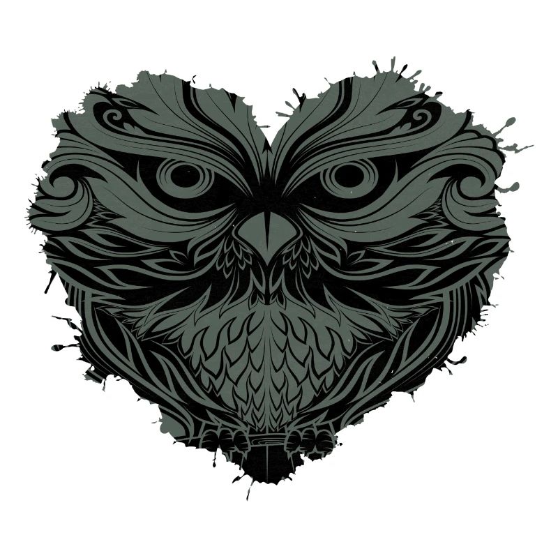 Eule "alte Eule" Eule im Herz