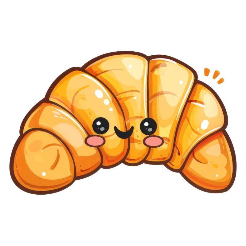 Süßes Croissant Comic