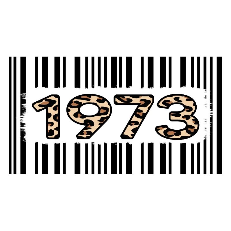 1973 anniversaire 49 ans code-barres léopard