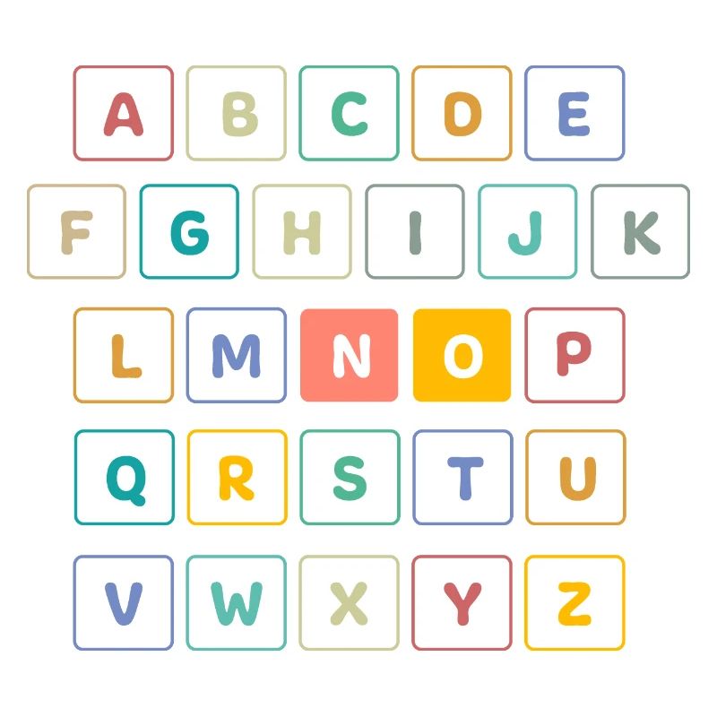ABC Button NO - Kindergarten Preschool School