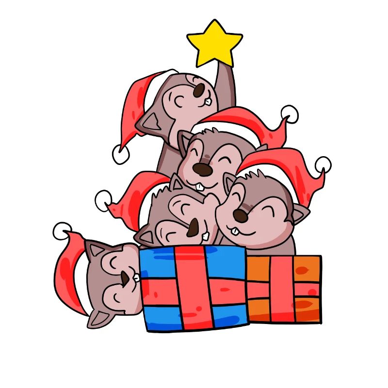 Weihnachten Weihnachtsbaum Eichhörnchen