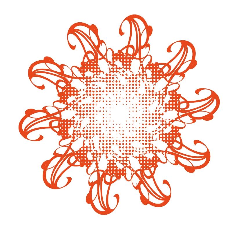 Random patterns rotated and dotted