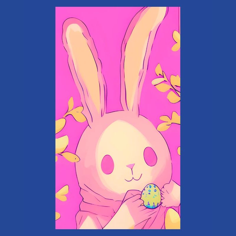Pastel Easter Bunny Pink Easter Egg