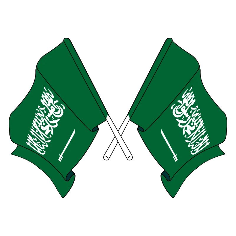 Deux drapeaux Arabie Saoudite