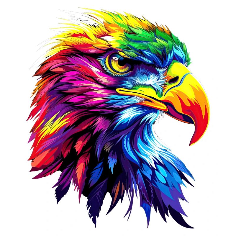 Eagle Pop Art Bright Colors Golden Eagle White-tailed Eagle