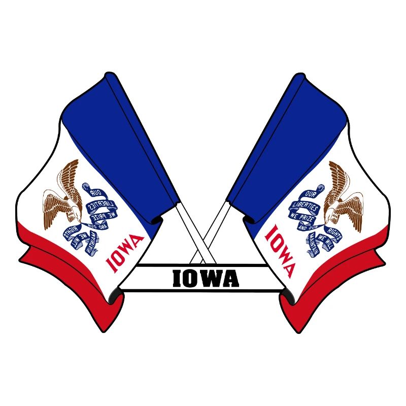 Texte à deux drapeaux IOWA