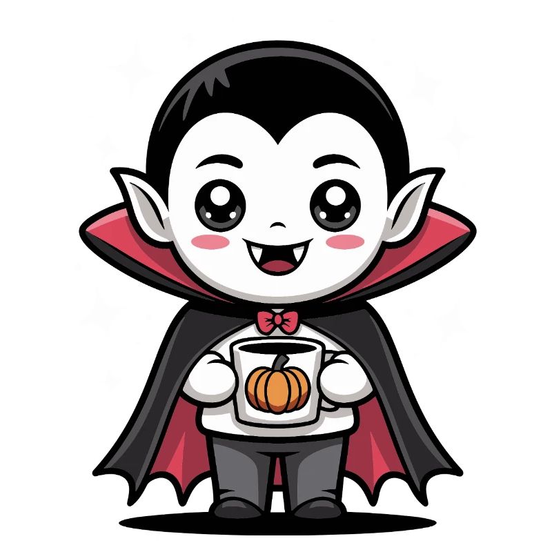 Pumpkin Vampire Halloween Design
