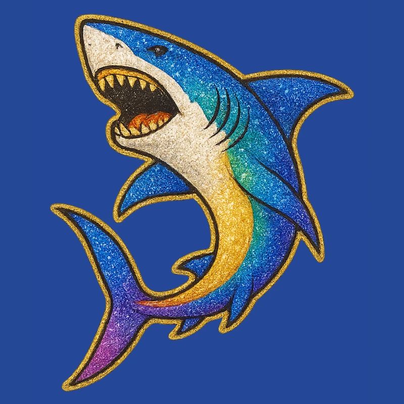 Requin | Requin arc-en-ciel Patch Art
