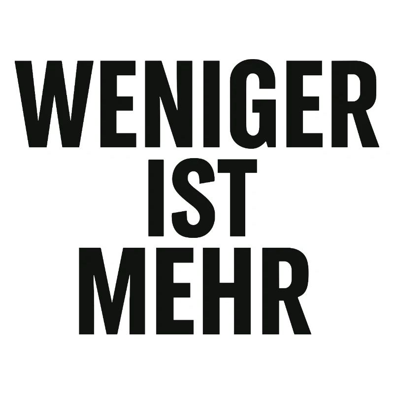 Moins c’est plus de conception typographique