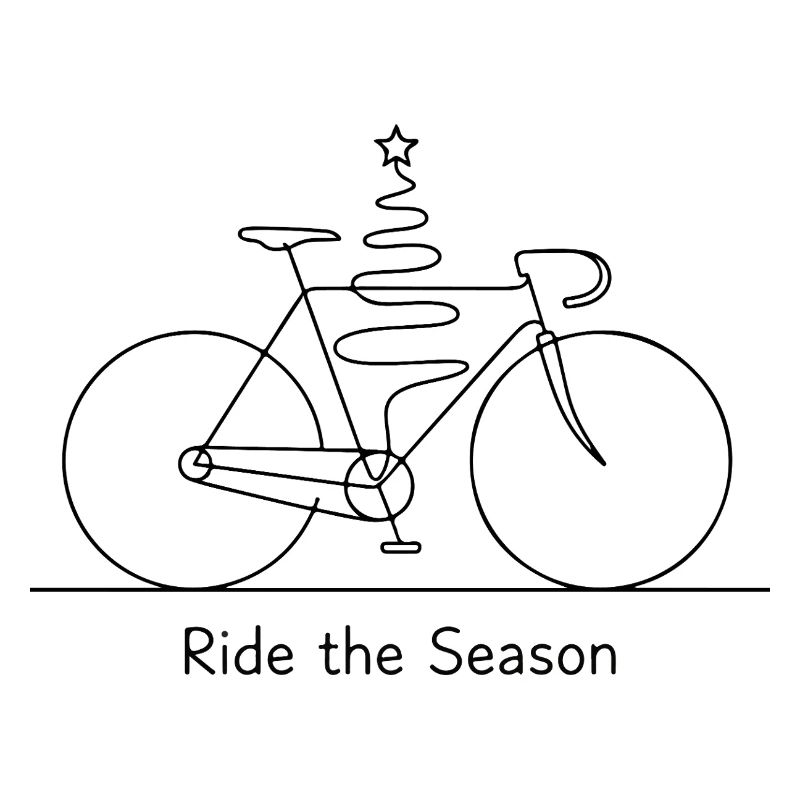 Dessin saisonnier du trait de vélo