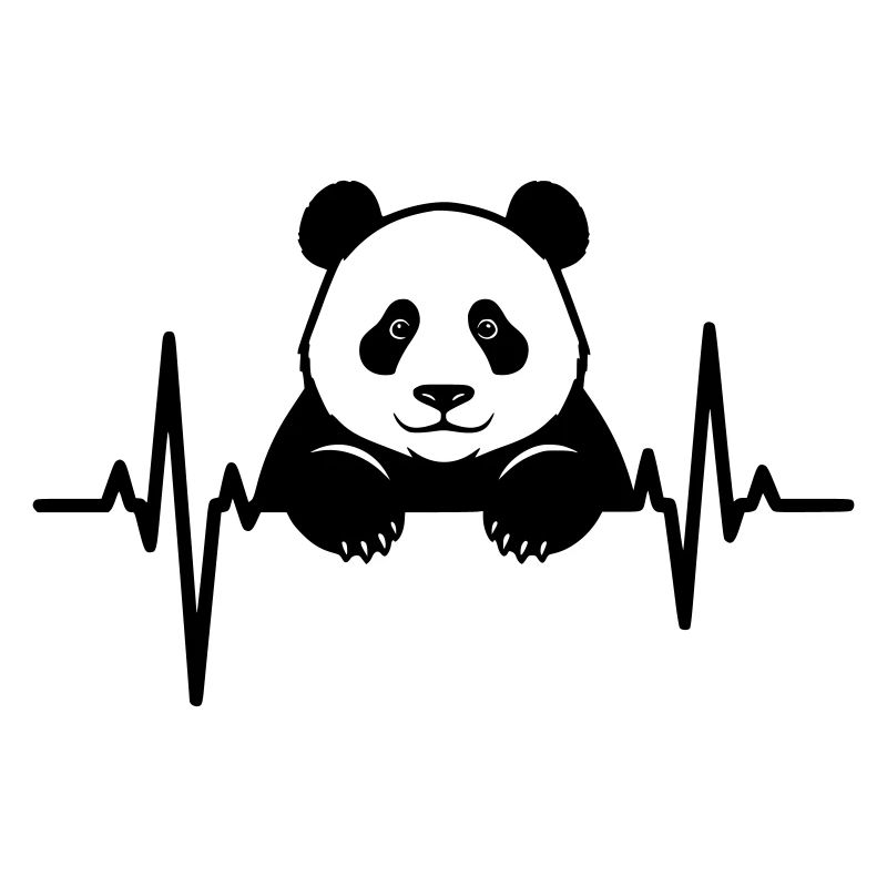 Panda dans l’ECG – Dessin d’animaux mignons