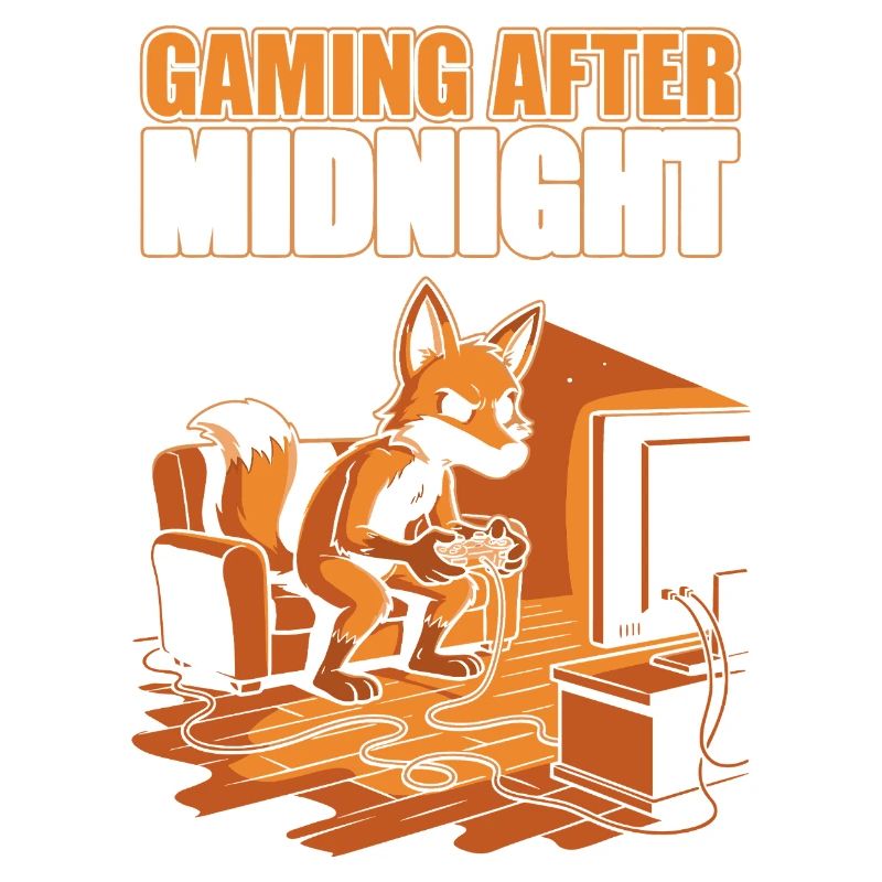 Gaming after midnight: Fox on the controller