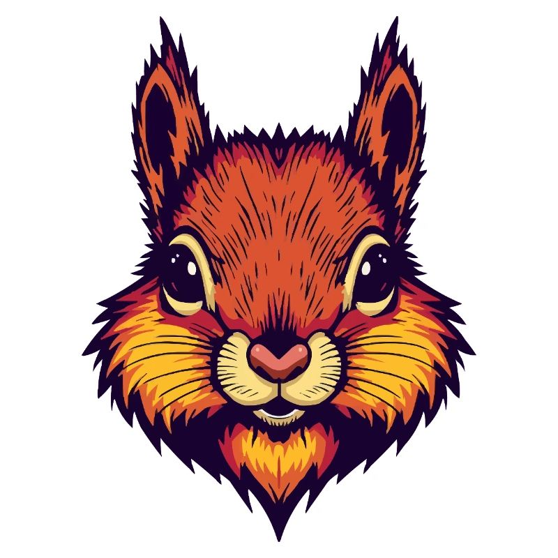 Leuchtend herbstliches Eichhörnchen 