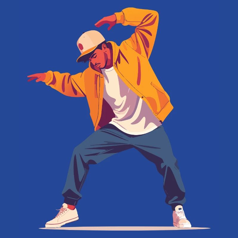 Motif de danse Personne en Breakdance Pose Dancer