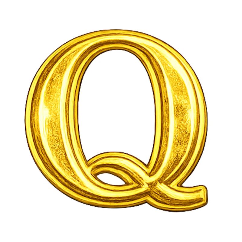 Emblème Q doré