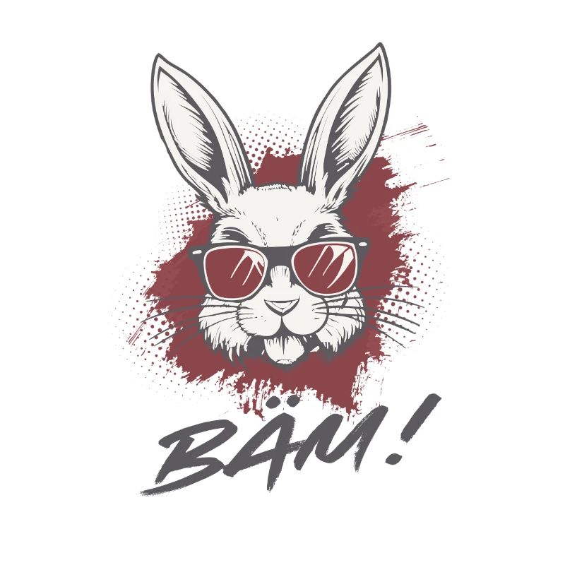 Cool Bunny BÄM Statement Statement Drôle